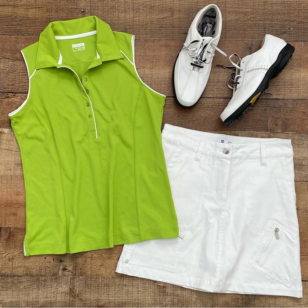 Golf Pickleball TOP Bright Green Athletic Sleeveless by Slazenger - Picture 2 of 8